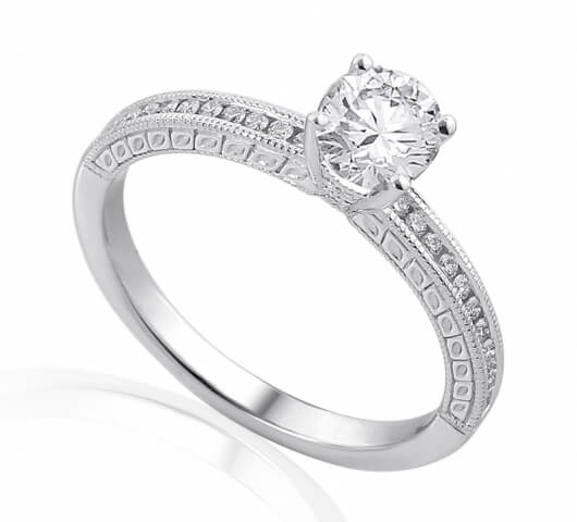 Diamond engagement ring in 18 Karat gold - R46174 - image 1