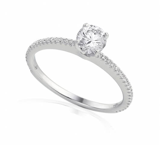 Diamond engagement ring in 18 Karat gold - R51449 - image 1