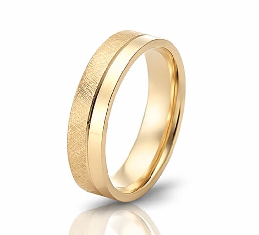 Wedding ring in 18 Karat gold - WRM005 - image 2