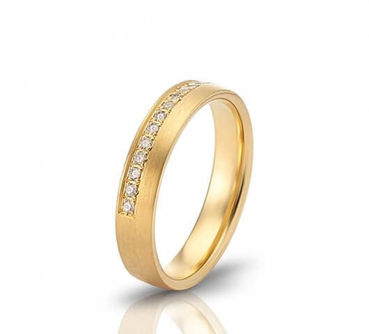 Wedding ring in 18 Karat gold - WRW014 - image 2