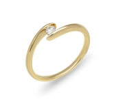 Engagement ring in 18 karat gold - SOL004 - image 2